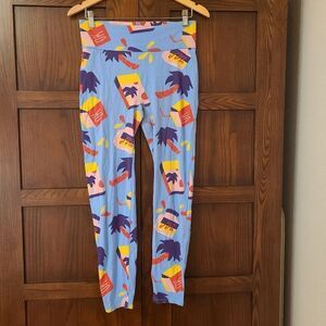 Nooworks Snacks Print Leggings Size XL